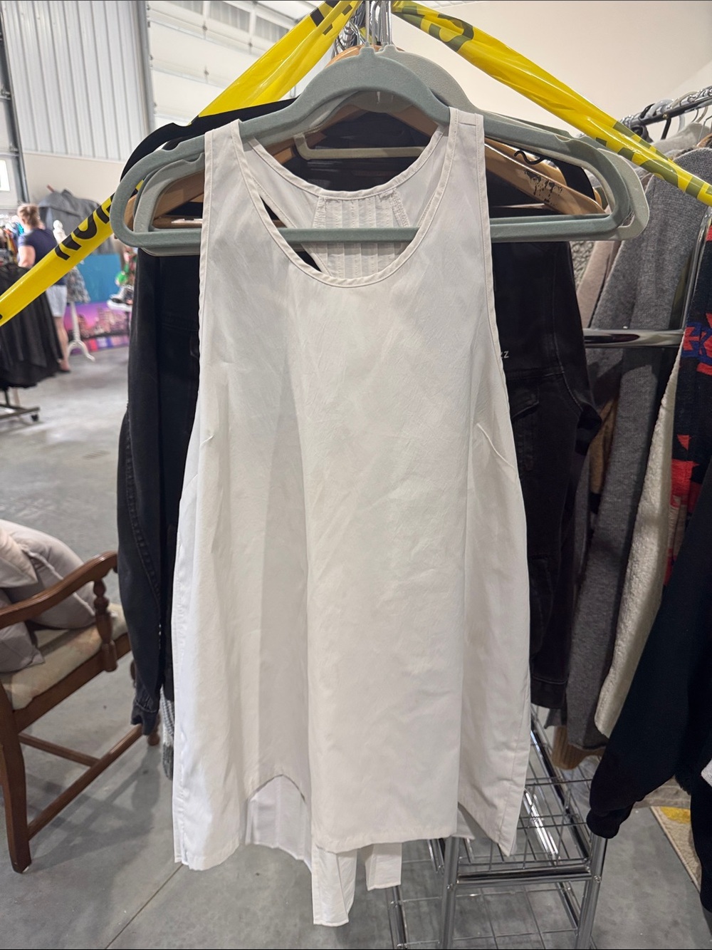 Women’s White Swim Cover-Up Tank